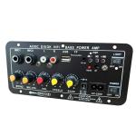 Placa amplificadora de áudio 30-120w, suporte para microfone duplo, bluetooth, amplificador subwoof