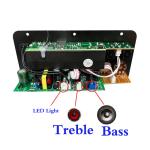 Placa amplificadora de áudio 30-120w, suporte para microfone duplo, bluetooth, amplificador subwoof